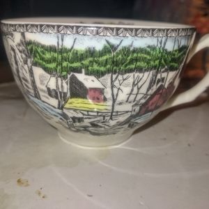 Johnson Bros‎ Friendly Village The Ice House Flat Cups Set Lot of 4